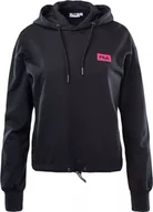 Bluzy damskie - Fila Bluza damska Burdur cropped hoody Black Beauty r. L - miniaturka - grafika 1