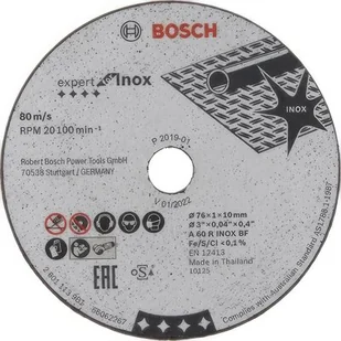 Bosch Expert 2608601520 ściernica do cięcia, do modelu A 60 R BF, średnica 76 mm, ze stali szlachetnej 1 mm x 10 mm 2608601520 - Tarcze do pił - miniaturka - grafika 1
