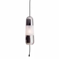 Lampy sufitowe - Szklana wisząca lampa Mauri P0590 Maxlight do jadalni czarna srebrna - miniaturka - grafika 1