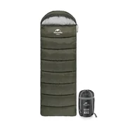 Śpiwory - NATUREHIKE Śpiwór ENVELOPE STYLE WITH HOOD U150 army green - miniaturka - grafika 1