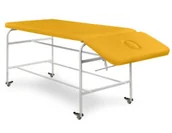 Meble i wyposażenie gabinetów medycznych - Norma-CK wysoka i szeroka kozetka lekarska 2-częściowa na kółkach - miniaturka - grafika 1