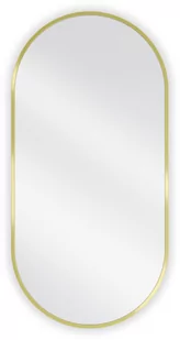 Mexen Loft lustro łazienkowe owalne 90 x 45 cm, rama złota - 9851-090-045-000-50 - Lustra - miniaturka - grafika 1