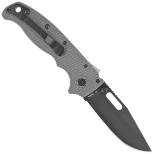 Nóż składany Demko AD20.5 Clip Point Grey Grivory, Black DLC D2 by Andrew Demko (205-D2-CP-DLC) - Noże - miniaturka - grafika 3