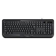 Klawiatury - Genius KB-118 II COPILOT, klawiatura CZ/SK, klasyczna, wodoodporny rodzaj przewodowa (USB), czarna - miniaturka - grafika 1