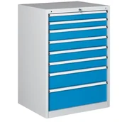 Szafy i regały magazynowe - B2B Partner Szuflady warsztatowe BL 1000, 8 szuflad, szerokość 723 mm XC90AN-8SG - miniaturka - grafika 1