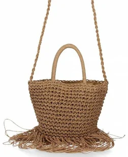 Torebka damska listonoszka David Jones Ciemno Beżowa - Torebki damskie - miniaturka - grafika 1