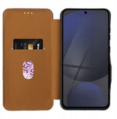 Etui i futerały do telefonów - Kabura FOLIO Side Magnet do SAMSUNG S25 PLUS brązowy - miniaturka - grafika 1