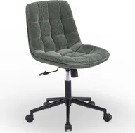 Fotele i krzesła biurowe - SONGMICS Krzesło biurowe obrotowe COMFI regulowane oliwkowe sztruks - miniaturka - grafika 1