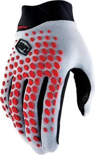 100% Rękawiczki 100% GEOMATIC Gloves Grey/Racer Red - S długość dłoni 181-187 mm NEW 2022 - Rękawiczki rowerowe - miniaturka - grafika 1