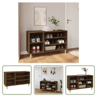 Szafki na buty - The Living Store Brązowy dębowy stojak na buty 102x36x60 cm materiał drewnopochodny - miniaturka - grafika 1