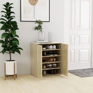 vidaXL Szafka na buty, kolor dąb sonoma, 60x35x70 cm, płyta wiórowa - Szafki na buty - miniaturka - grafika 2