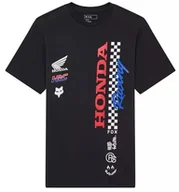 Koszulki męskie - t-shirt FOX HONDA TEE BLACK - miniaturka - grafika 1