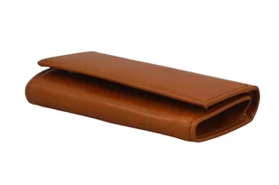 Etui skórzane na klucze / portfel - Brązowe jasne - Etui na klucze - miniaturka - grafika 3