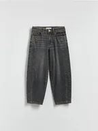 Spodnie i spodenki dla chłopców - Reserved - Jeansy relaxed fit - szary - miniaturka - grafika 1