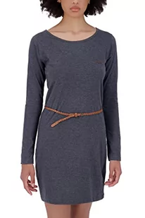 Alife and Kickin EllinAK A sukienka damska z długim rękawem, sukienka na czas wolny, letnia sukienka XS-XXL, morska melanż, granatowy melanż, XXL - Sukienki - miniaturka - grafika 1