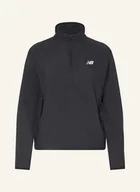 Moda i Uroda OUTLET - New Balance Koszulka Do Biegania Ultra Light Half Zip schwarz - miniaturka - grafika 1