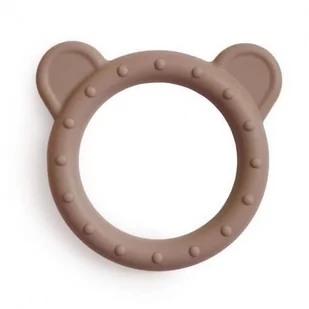 Mushie, Gryzak silikonowy, bransoletka, Bear Natural - Gryzaki dla dzieci - miniaturka - grafika 1