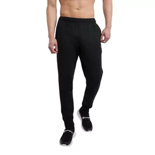 Champion Męskie spodnie dresowe, Powerblend Fleece Joggers, Cuffed Ankle Jogger Spodnie dresowe dla mężczyzn, 79 cm Inseam, Czarny-549314, XXL - Spodenki męskie - miniaturka - grafika 1