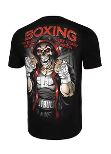 Koszulki sportowe męskie - Pit Bull T-Shirt Boxing 19 Black - grafika 1