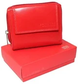 Portfele - Portfel Damski Skóra Licowa CAVALDI PP-902-SCL CZERWONY RFID Suwak Na Zewnątrz Kuferek 13 x 10x 3 [cm] - miniaturka - grafika 1