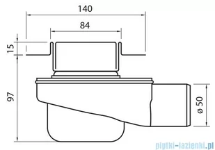 Wiper New Premium Ponente Odpływ liniowy z kołnierzem 80 cm syfon drop 50 poler 500.0171.01.080 - Odpływy liniowe - miniaturka - grafika 3