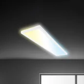 Lampy sufitowe - Briloner Lampa sufitowa LED Tava CCT, możliwość ściemniania, biały / opal, biuro, tworzywo sztuczne - miniaturka - grafika 1