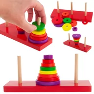 Sortery dla dzieci - sorter Klocki Drewniane Układanka Stożek piramida - miniaturka - grafika 1