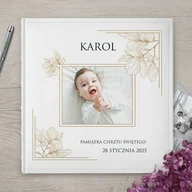 Albumy fotograficzne - Duży album na zdjęcia z Twoim zdjęciem dla chłopca na chrzest - miniaturka - grafika 1