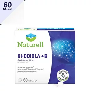 Naturell rhodiola + b x 60 tbl - Układ nerwowy - miniaturka - grafika 1