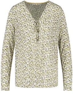 GERRY WEBER Edition T-shirt damski, Ecru/biały/zielony nadruk, 40 PL - Koszulki i topy damskie - miniaturka - grafika 1