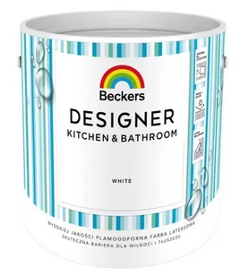 Beckers Emulsja Designer Kitchen&Bathroom white 2,5l 06550 - Farby wewnętrzne - miniaturka - grafika 1