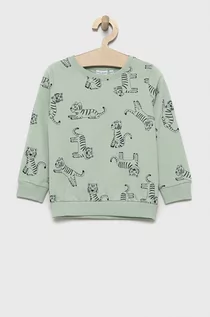 Bluzy dla chłopców - Name it bluza bawełniana dziecięca kolor zielony wzorzysta - - grafika 1