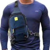 Nerki - MĘSKA SASZETKA NA RAMIĘ UNIISEKS NIEBIESKA BAG REGULOWANY PASEK CROSSBODY - miniaturka - grafika 1