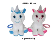 Grzechotki dla dzieci - Sun-day Grzechotka Plusz z Zaw Jednorozec 20cm Sa J0109 - miniaturka - grafika 1