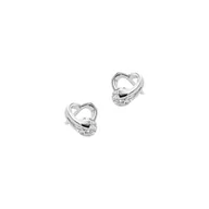 Biżuteria dla dzieci - Srebrne Kolczyki 925 Serca cyrkonia dla małej damy - miniaturka - grafika 1