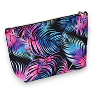 Kosmetyczki, organizery i kuferki - Kosmetyczka damska organizer do torebki etui saszetka do torby tęczowe pióra - miniaturka - grafika 1