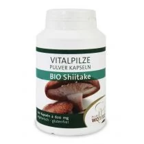 PILZE WOHLRAB (grzyby w kapsułkach) Grzyby shiitake (twardnik japoński) 620 mg BIO - Pilze Wohlrab - 100 kapsułek BP-4260261490422