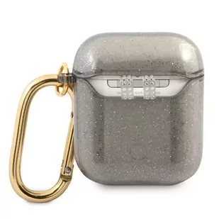 Guess GUA2UCG4GK AirPods cover czarny/black Glitter Collection - Akcesoria do słuchawek - miniaturka - grafika 2