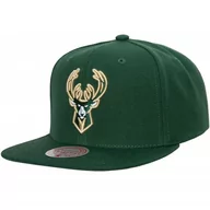 Czapki męskie - Mitchell & Ness czapka z daszkiem bejsbolówka NBA Team Ground 2.0 Snapback Milwaukee Bucks HHSS3256-MBUYYPPPGREN zielony OSFM - miniaturka - grafika 1