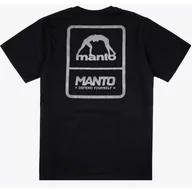 Koszulki sportowe męskie - MANTO T-shirt Koszulka PULSE Czarna - miniaturka - grafika 1