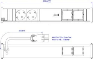 Bachmann BACHMANN CONI 2xCEE7/3 1xUSB C 60W, gniazdo uziemienia wtyczka GST18 - Gniazdka elektryczne - miniaturka - grafika 1