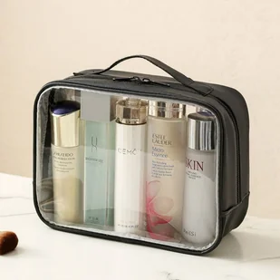 Kosmetyczka organizer na kosmetyki czarna 26x20x11cm KS105WZ1 - Kosmetyczki, organizery i kuferki - miniaturka - grafika 1