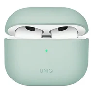 Akcesoria do słuchawek - Apple Uniq Etui UNIQ Lino AirPods 3 Silicone zielony/mint green UNIQ538MNT - miniaturka - grafika 1