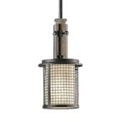 Lampy sufitowe - Industrialna lampa wisząca CGIRWOODWIS brązowa do kuchni - miniaturka - grafika 1