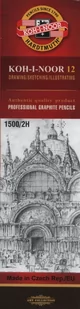 Koh-I-Noor Koh-I-Noor Ołówek grafitowy 1500/2H 12 szt - Ołówki - miniaturka - grafika 2
