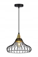 Lampy sufitowe - Oprawa sufitowa Lotte, E27, IP20, czarno/złota Gtv - miniaturka - grafika 1