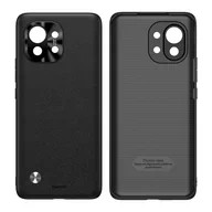 Etui i futerały do telefonów - Baseus Alloy Leather Case wytrzymałe etui pokrowiec z osłoną na aparat Xiaomi Mi 11 czarny (WIXM11-01) WIXM11-01 - miniaturka - grafika 1