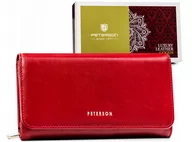 Portfele - Duży, skórzany portfel damski na zatrzask i z systemem RFID — Peterson - miniaturka - grafika 1