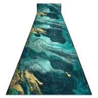 Dywany - CHODNIK podgumowany DO PRANIA LOTUS SHADOWS 37750 Abstrakcja zielony / złoty 120cm 120x560 cm - miniaturka - grafika 1