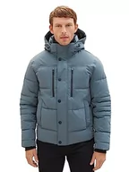 Kurtki męskie - TOM TAILOR Męska kurtka zimowa z odpinanym kapturem, 32506-dusty dark teal, XXL - miniaturka - grafika 1